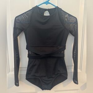 Black Mesh Acro Costume - LC